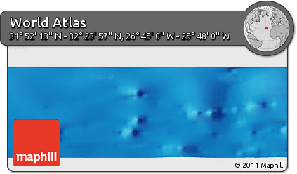 Physical Panoramic Map of the Area around 32° 8' 5" N, 26° 16' 29" W