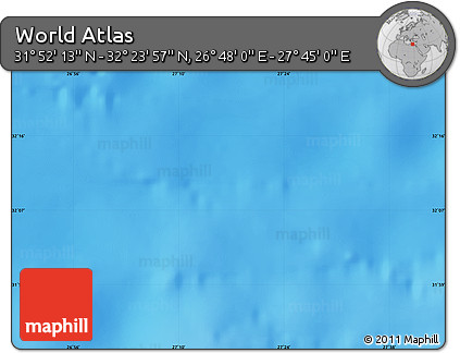 Physical Map of the Area around 32° 8' 5" N, 27° 16' 29" E