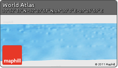 Shaded Relief Panoramic Map of the Area around 32° 8' 5" N, 28° 58' 30" E