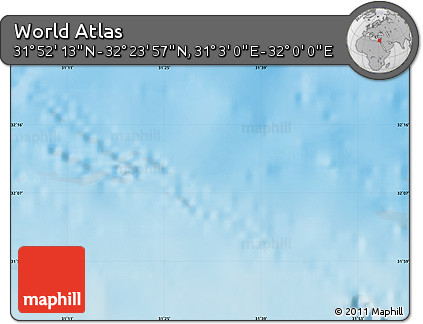 Physical Map of the Area around 32° 8' 5" N, 31° 31' 29" E