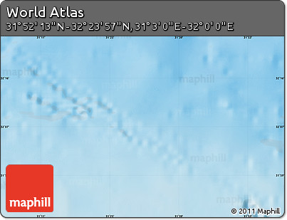Physical Map of the Area around 32° 8' 5" N, 31° 31' 29" E