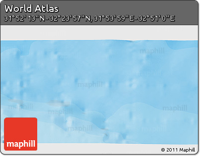 Political 3D Map of the Area around 32° 8' 5" N, 32° 22' 30" E