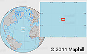 Gray Location Map of the area around 32° 8' 5" N, 33° 4' 30" W