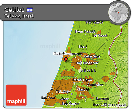 Physical 3D Map of Gelilot