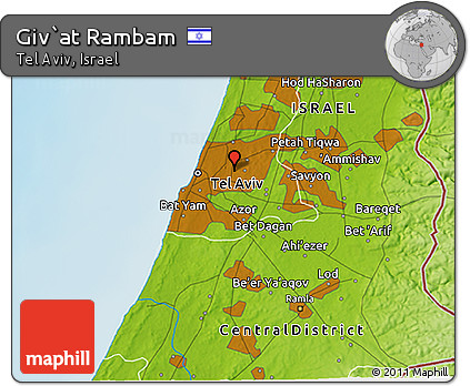 Physical 3D Map of Giv`at Rambam
