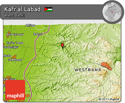 Physical 3D Map of Kafr Al Labad