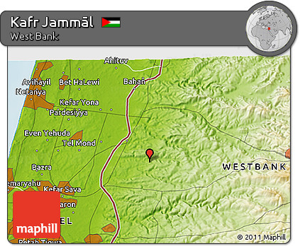Physical 3D Map of Kafr Jammāl