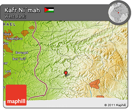 Physical 3D Map of Kafr Ni`mah