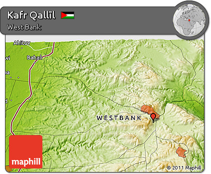 Physical 3D Map of Kafr Qallīl
