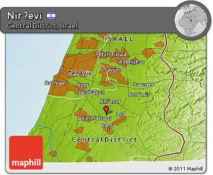 Physical 3D Map of Nir Ẕevi