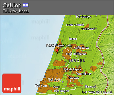 Physical 3D Map of Gelilot