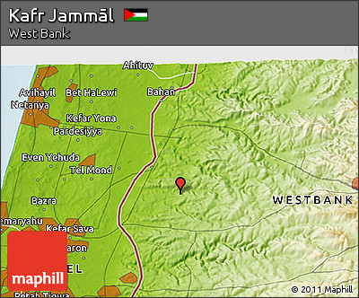 Physical 3D Map of Kafr Jammāl
