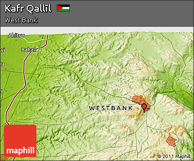 Physical 3D Map of Kafr Qallīl