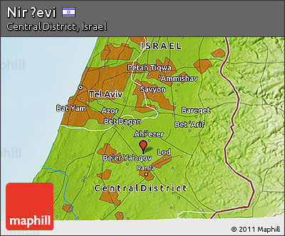 Physical 3D Map of Nir Ẕevi