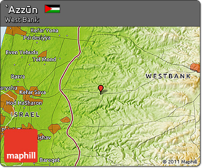 Physical 3D Map of `Azzūn