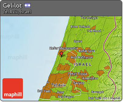 Physical 3D Map of Gelilot