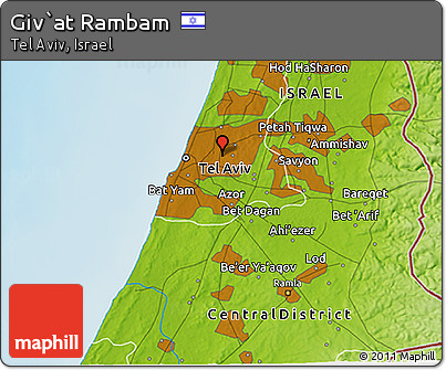 Physical 3D Map of Giv`at Rambam
