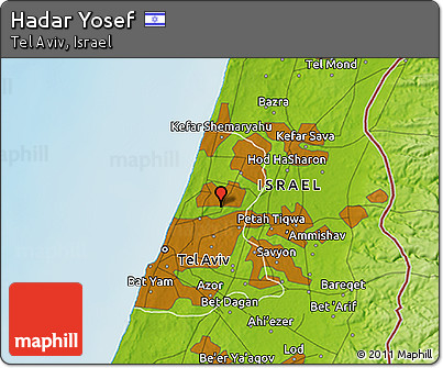 Physical 3D Map of Hadar Yosef