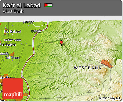 Physical 3D Map of Kafr Al Labad