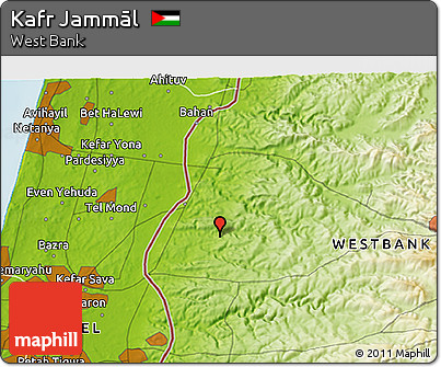 Physical 3D Map of Kafr Jammāl