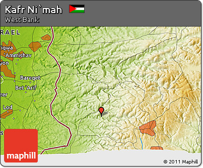 Physical 3D Map of Kafr Ni`mah
