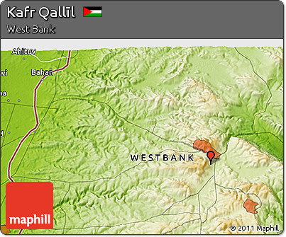 Physical 3D Map of Kafr Qallīl