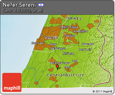 Physical 3D Map of Neẕer Sereni