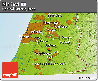 Physical 3D Map of Nir Ẕevi