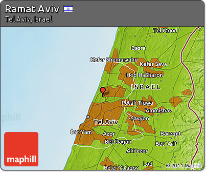 Physical 3D Map of Ramat Aviv