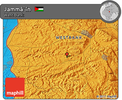 Political 3D Map of Jammā`īn