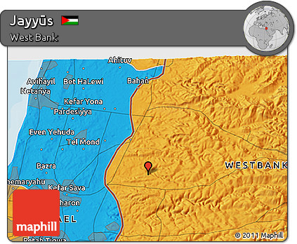 Political 3D Map of Jayyūs