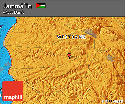 Political 3D Map of Jammā`īn