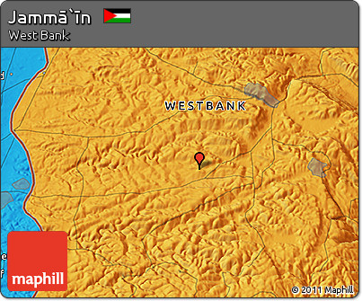 Political 3D Map of Jammā`īn