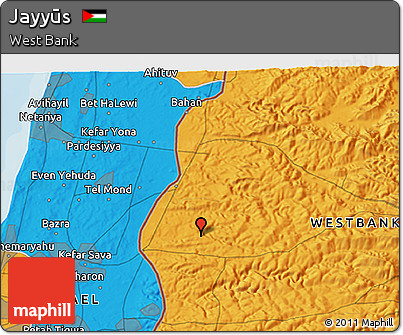 Political 3D Map of Jayyūs