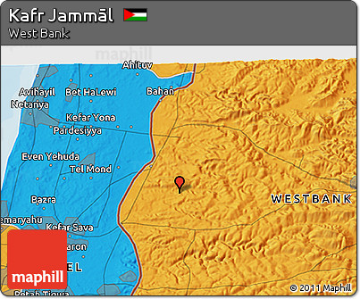 Political 3D Map of Kafr Jammāl