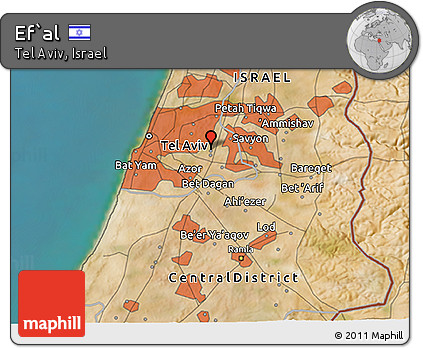 Satellite 3D Map of Ef`al