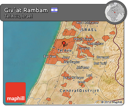 Satellite 3D Map of Giv`at Rambam
