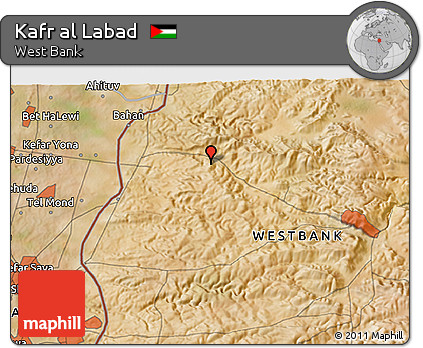 Satellite 3D Map of Kafr Al Labad