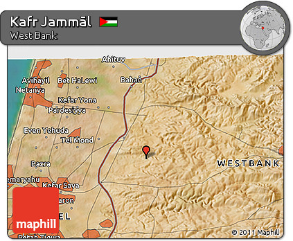 Satellite 3D Map of Kafr Jammāl