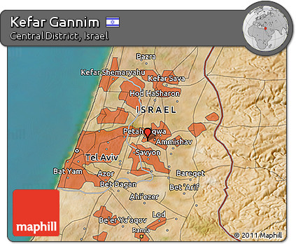 Satellite 3D Map of Kefar Gannim