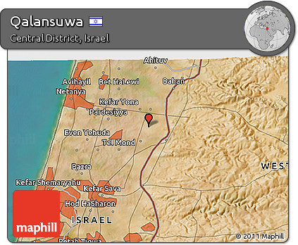 Satellite 3D Map of Qalansuwa
