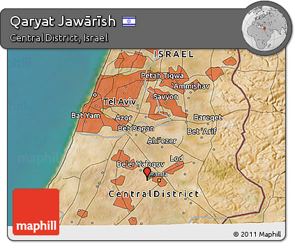 Satellite 3D Map of Qaryat Jawārīsh