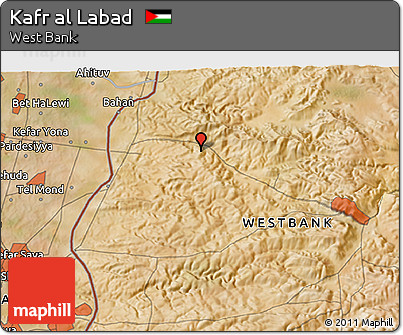 Satellite 3D Map of Kafr Al Labad