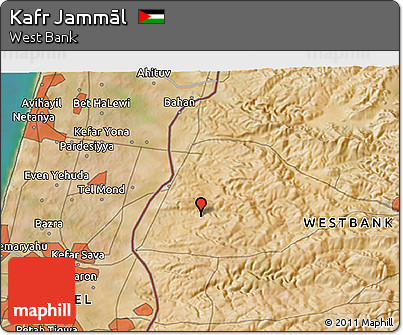Satellite 3D Map of Kafr Jammāl
