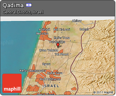 Satellite 3D Map of Qadima