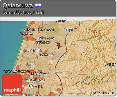 Satellite 3D Map of Qalansuwa