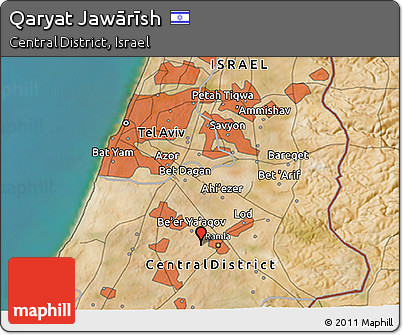 Satellite 3D Map of Qaryat Jawārīsh