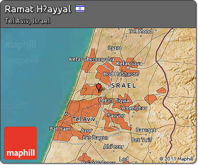 Satellite 3D Map of Ramat H̱ayyal