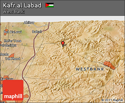 Satellite 3D Map of Kafr Al Labad