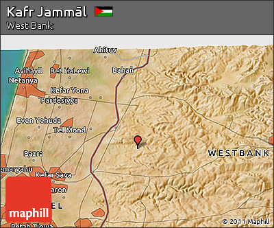 Satellite 3D Map of Kafr Jammāl